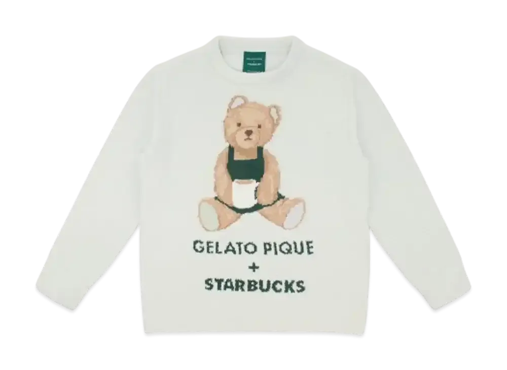 ジェラートピケ パウダーベアジャガードプルオーバー ミントグリーン