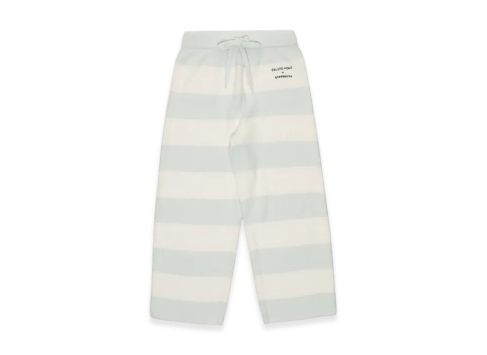STARBUCKS x GELATO PIQUE Powder Bear Embroidery Border Long Pants "Mint Green"