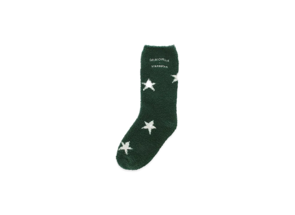 STARBUCKS x GELATO PIQUE Powder Star Jacquard Socks "Green"