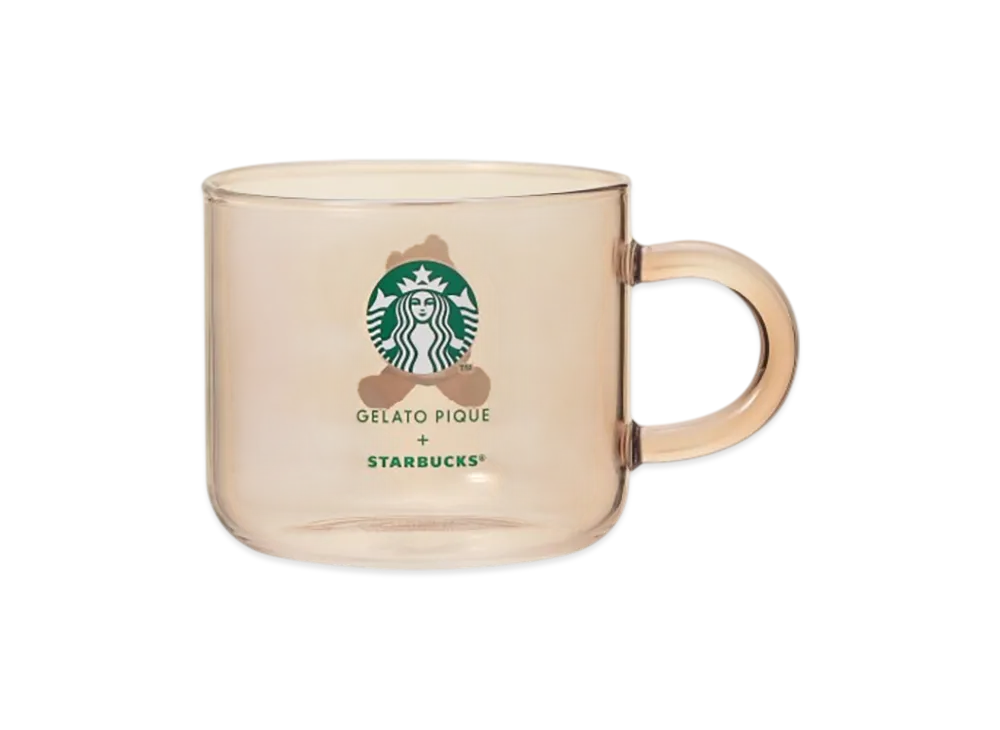 STARBUCKS x GELATO PIQUE Glass Mug 355ml "Mocha Beige"