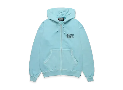 WACKO MARIA Death Row Records / Garment Dyed Zip Hooded Sweat Shirt "Blue"