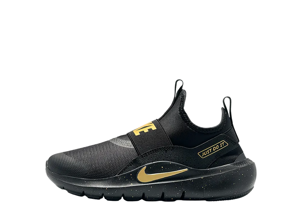 ナイキ GS フレックスランナー4 "ブラック/メタリックゴールド" (キッズ)