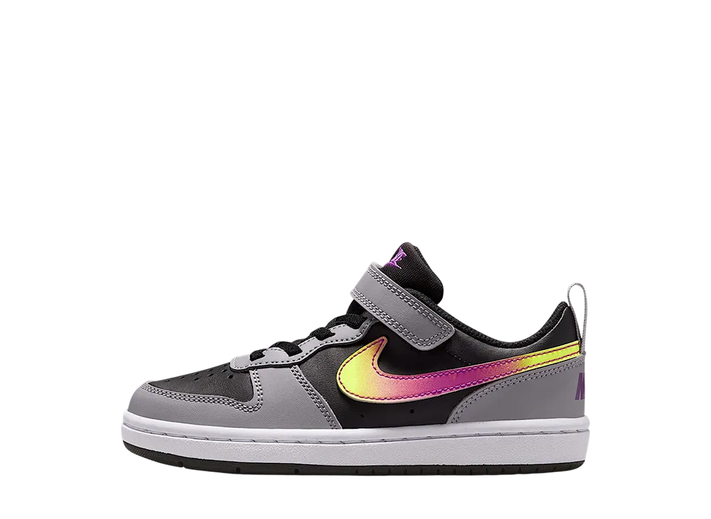 ナイキ PS コートボロー ロー リクラフト "ブラック/セメントグレー/ホワイト/ビビッドパープル" (キッズ)