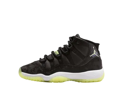 ナイキ GS エアジョーダン11 レトロ "ブラック/ダークレーズン/ホワイト/ベアリーボルト" (キッズ)