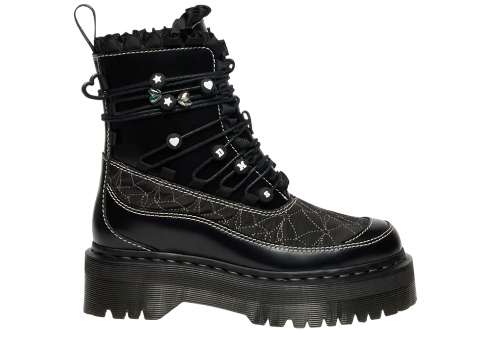 Dr.Martens Women's Jadon Frill 8-Eye Boots "Black"