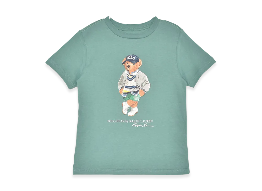Polo Ralph Lauren Cotton Jersey Bear Gras Street Short Sleeve T-Shirt Kids "Green"