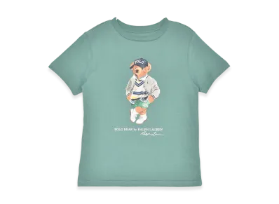 Polo Ralph Lauren Cotton Jersey Bear Gras Street Short Sleeve T-Shirt Kids "Green"