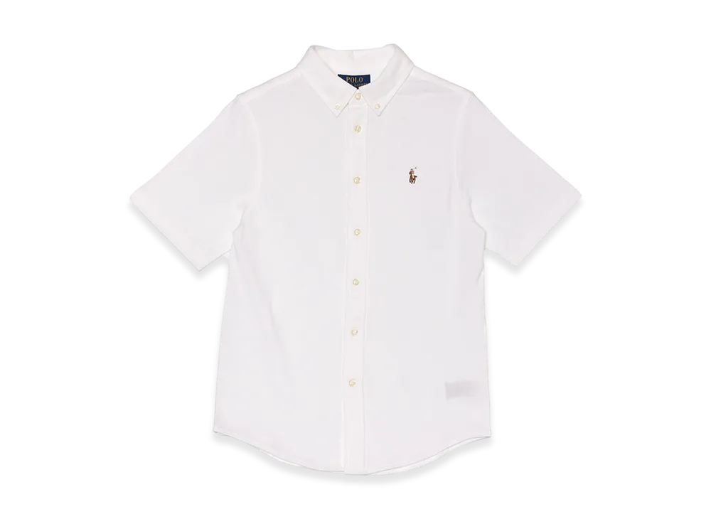 Polo Ralph Lauren Oxford Mesh Sport Shirt-Solid "White"