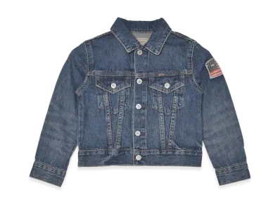 Polo Ralph Lauren Flag Denim Trucker Jacket Kids "Blue"