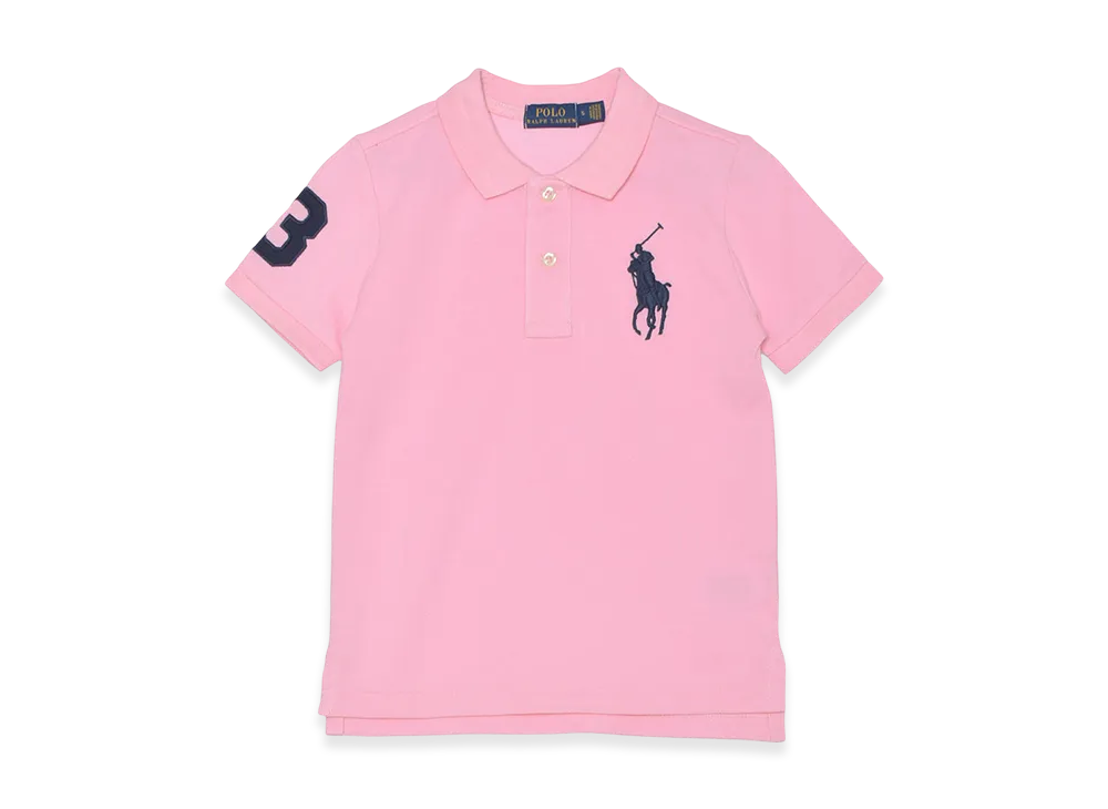 Polo Ralph Lauren Kids Short Sleeve Big Pony Mesh Polo "Carmel Pink"
