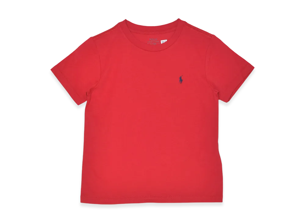 Polo Ralph Lauren Kids Short Sleeve Cotton Jersey Crewneck T-Shirt "Red"