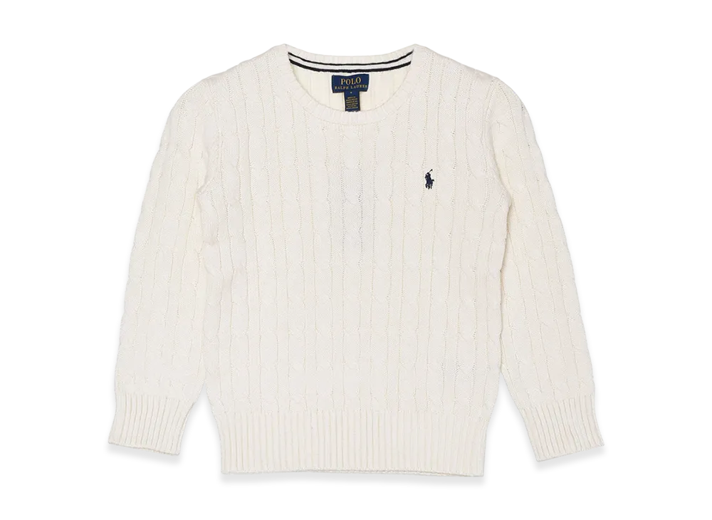 Polo Ralph Lauren LS Cable-Knit Crew Sweater Kids "White"