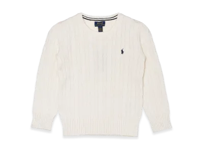 Polo Ralph Lauren LS Cable-Knit Crew Sweater Kids "White"