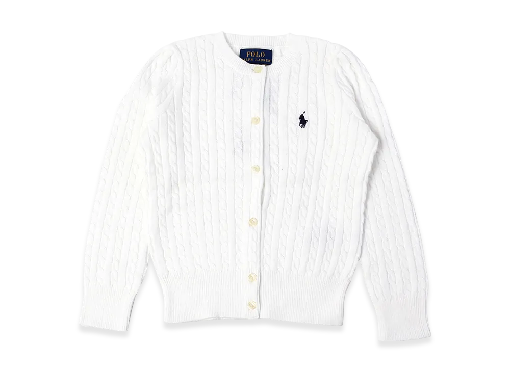 Polo Ralph Lauren Mini Cable Cotton Cardigan Kids "White"
