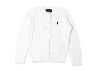 Polo Ralph Lauren Mini Cable Cotton Cardigan Kids "White"