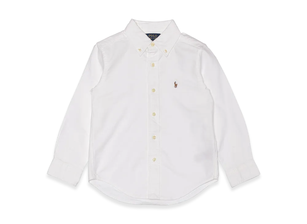 Polo Ralph Lauren Cotton Oxford Shirt Kids "White"
