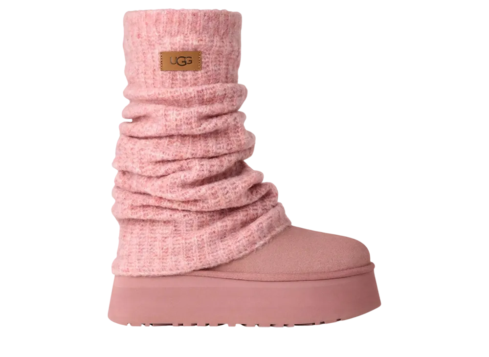 アグ ウィメンズ クラシック ミニ ディッパー レッグウォーマー ブーツ "ピンクドーン"