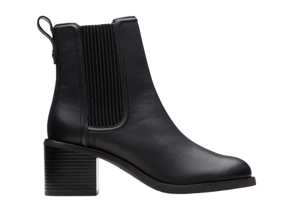 Clarks Women's Chamberly Top "Black Leather"