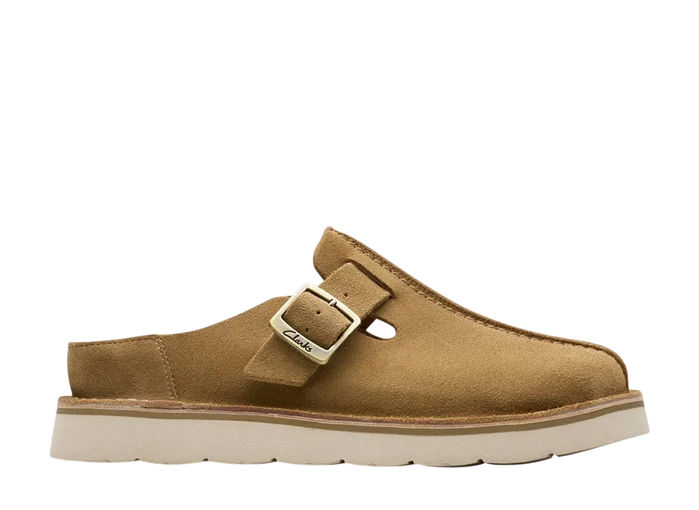 Clarks Women's Solsbury Mule. "Dark Sand Suede"