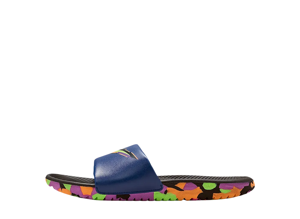 ナイキ GS カワ スライド SE "ブラック/ブルーボイド/マラケシュ/グリーンストライク" (キッズ)