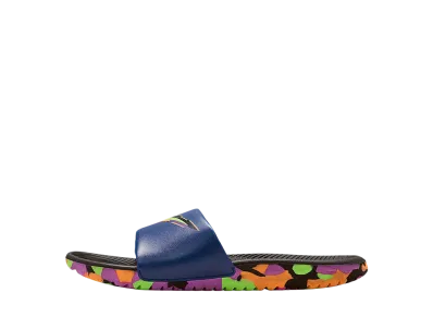 Nike GS Kawa Slides SE "Black/Blue Void/Marrakesh/Green Strike"