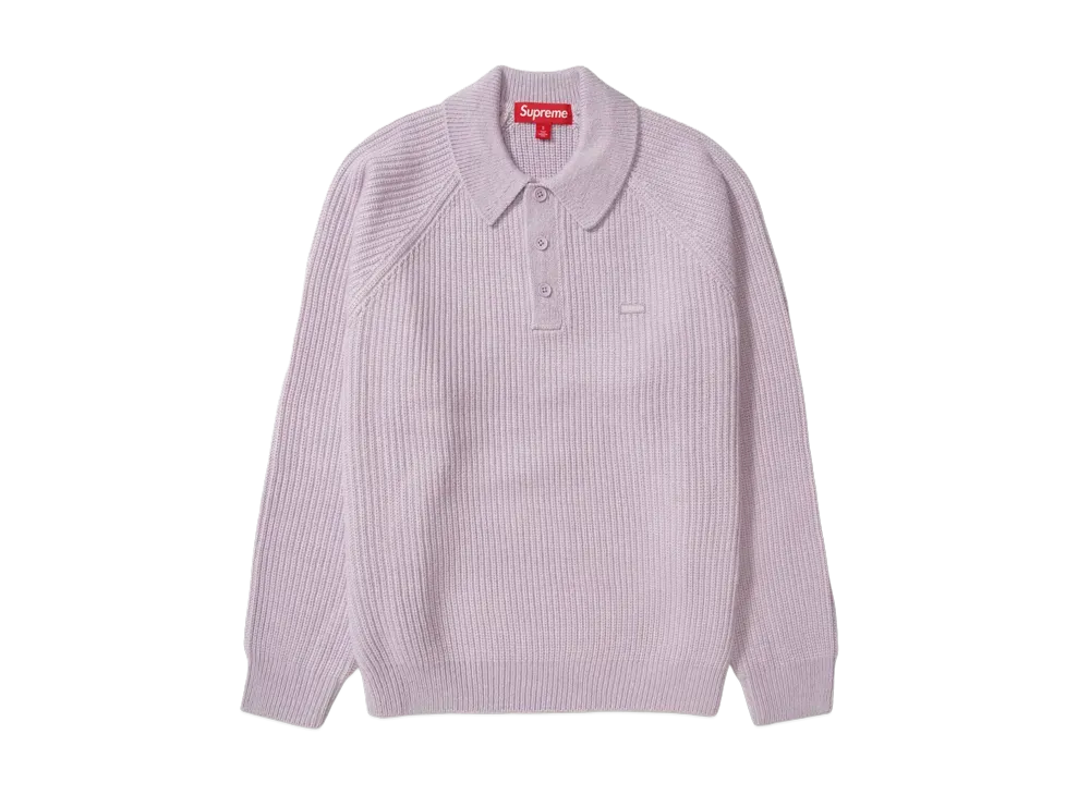 トップス Supreme Small Box Polo Sweater Lavender Supreme Small Box Polo Sweater Lavender Supreme Small Box
