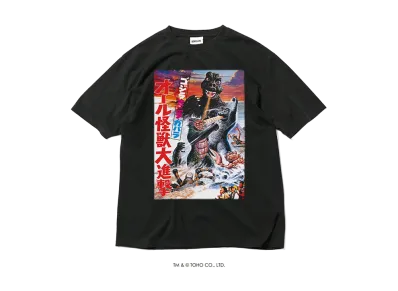 GODZILLA | HOMEGAME \ 1969 ゴジラ・ミニラ・ガバラ オール怪獣大進撃 TEE BLACK