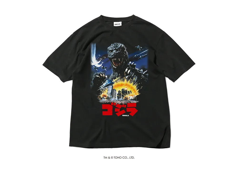 GODZILLA | HOMEGAME \ 1984 ゴジラ TEE BLACK