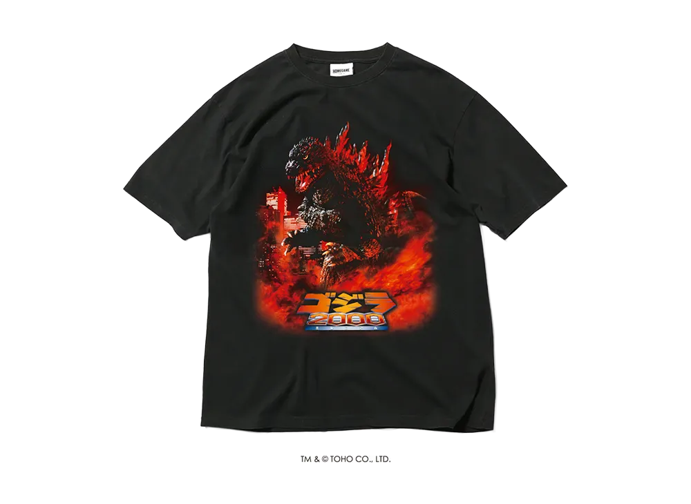 GODZILLA | HOMEGAME \ HOME GAME 1999 ゴジラ2000 ミレニアム TEE BLACK