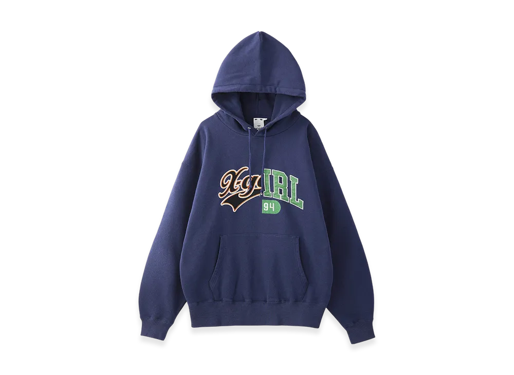 X-Girl Mix College Logo Sweat Hoodie "Navy"