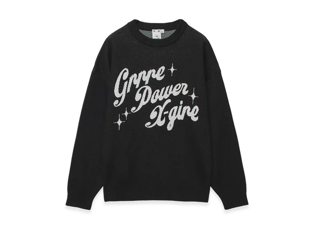 X-Girl Girl Power Logo Jacquard Knit Top "Brown"