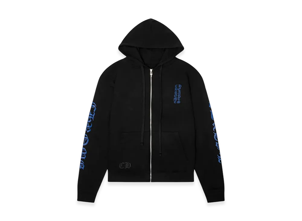 Chrome Hearts Zip-Up Hoodie "Black/Blue"