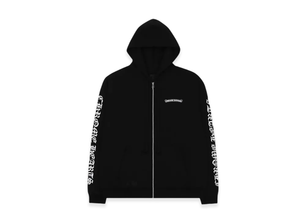 CRONOS BLK LETTER HOODIE BEG M 新品未開封 Chrome Hearts Back Scroll Logo Zip Hoodie 