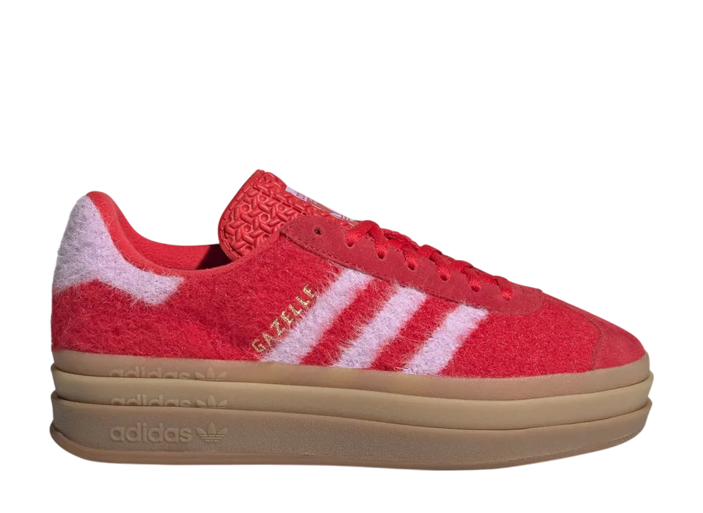 adidas Women's Gazelle Bold "Better Scarlet/Bliss Lilac/Gold Metallic"