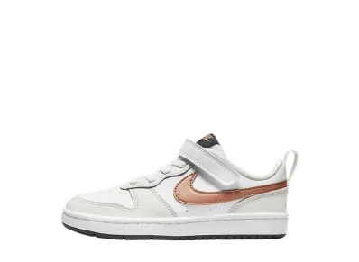 Nike PS Court Borough Low 2 "White/Summit White/Dark Smoke Grey/Metallic Red Bronze"