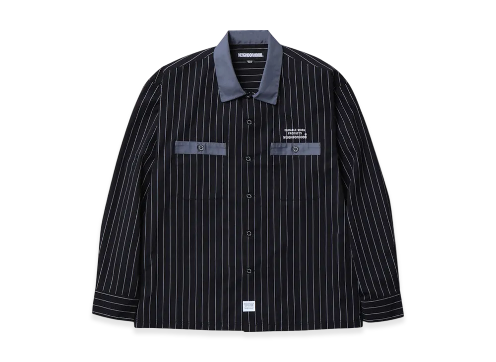 NEIGHBORHOOD Classic Work Stripe Shirt Ls "Black"