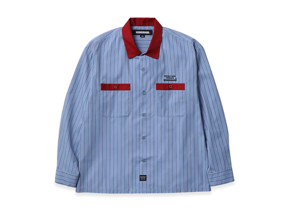 NEIGHBORHOOD Classic Work Stripe Shirt Ls "Blue"