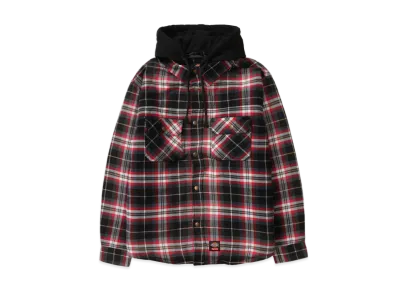 Supreme x Dickies Lined Zip Up Hooded Flannel Shirt "Black"