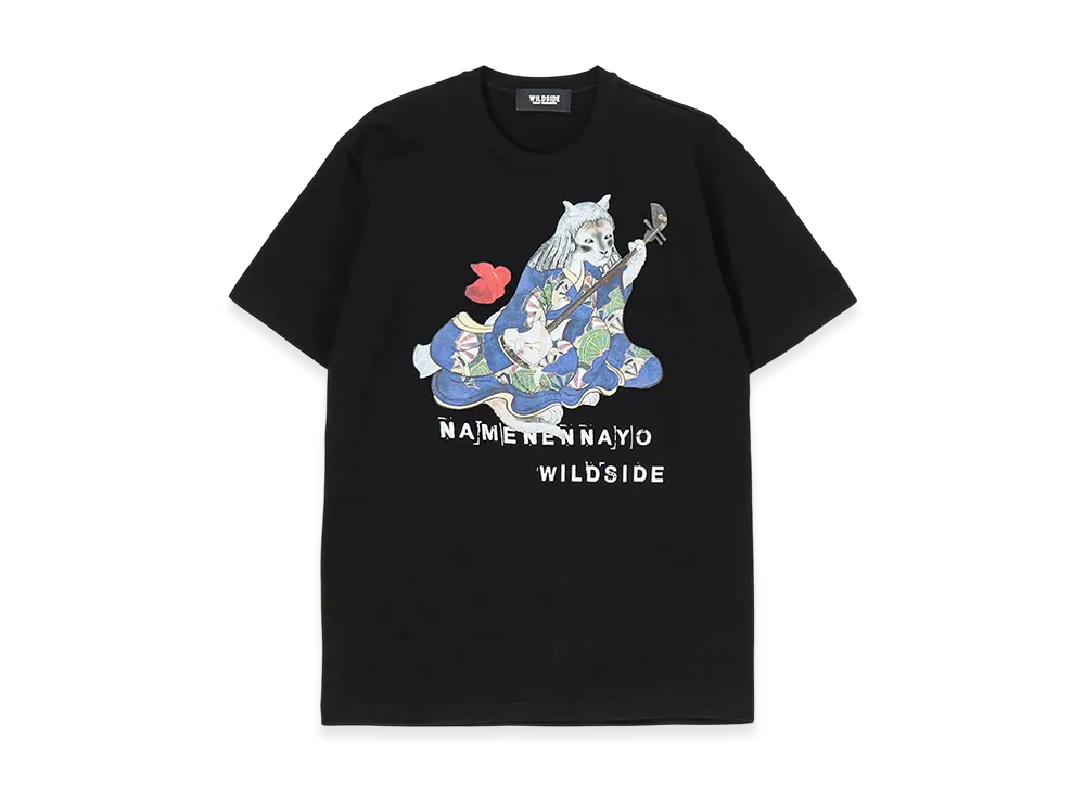 WILDSIDE YOHJI YAMAMOTO Neko Shamisen T-shirt "Black"