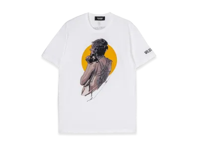 WILDSIDE YOHJI YAMAMOTO Cat and Woman T-shirt "White"