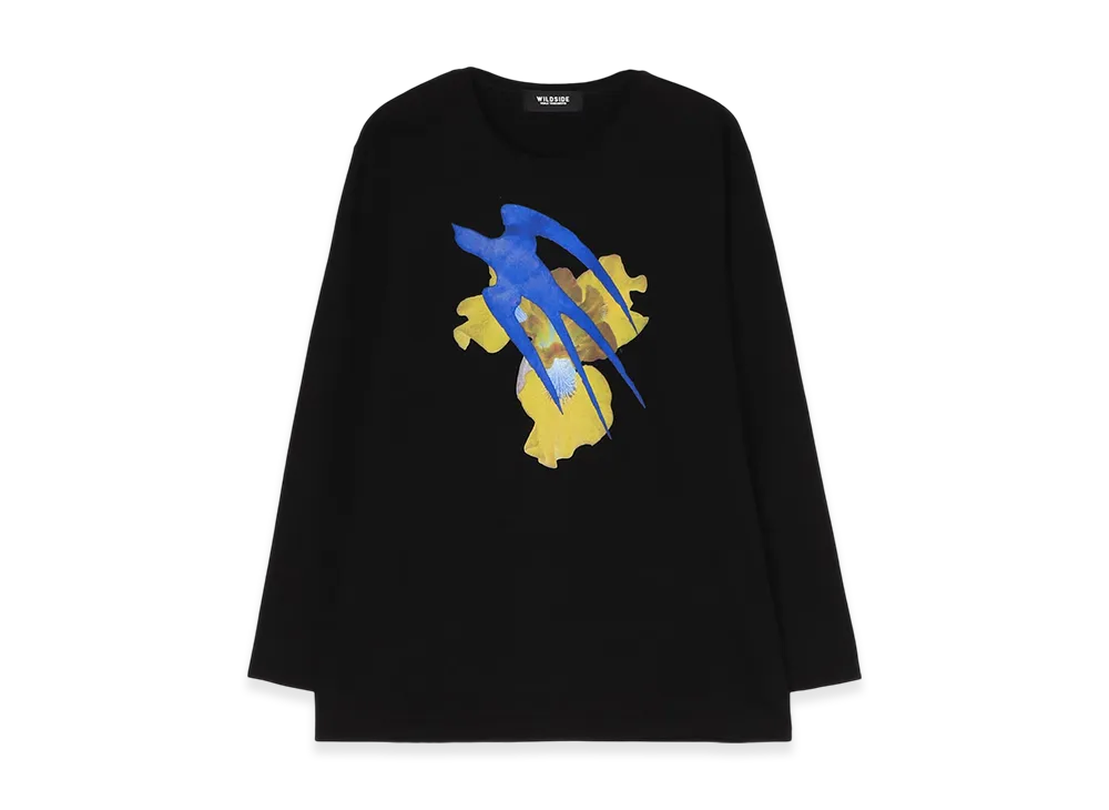 WILDSIDE YOHJI YAMAMOTO Swallow Long Sleeve T-Shirt "Black"