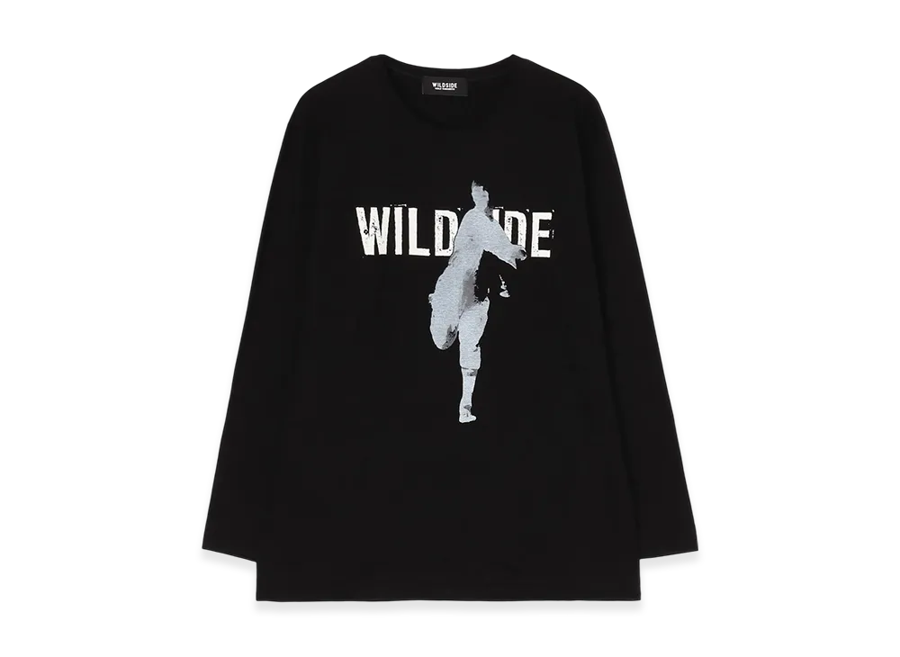 WILDSIDE YOHJI YAMAMOTO Pitching Long Sleeve T-Shirt "Black"