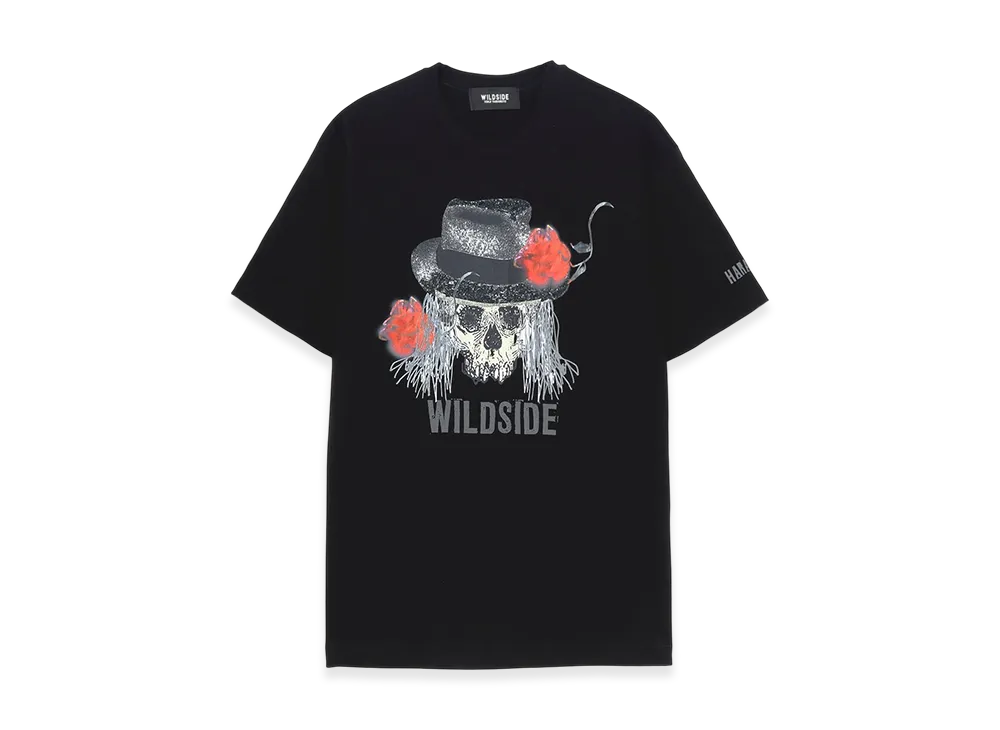 WILDSIDE YOHJI YAMAMOTO Harajuku Skull And Rose SS T-Shirt "Black"