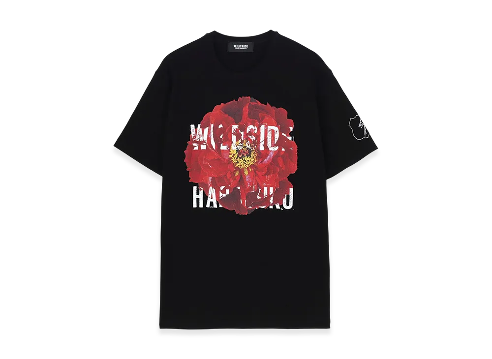 WILDSIDE YOHJI YAMAMOTO Harajuku Peony Ss T-Shirt "Black"