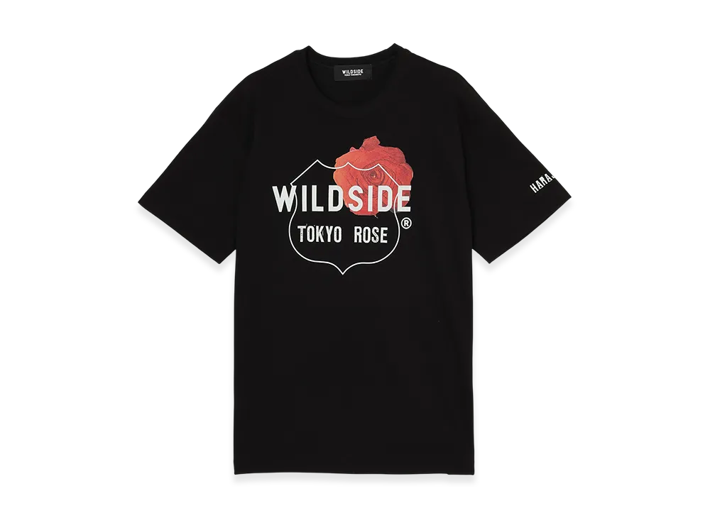 WILDSIDE YOHJI YAMAMOTO Tokyo Rose T-Shirt "Black"