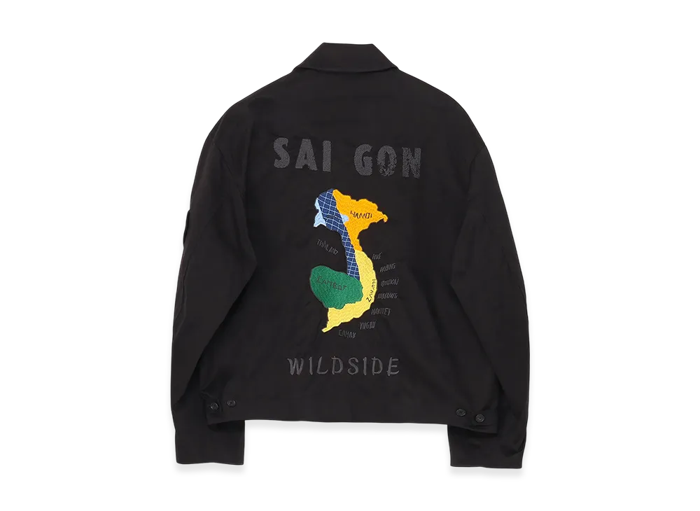 WILDSIDE YOHJI YAMAMOTO Cotton Chino Vietnam Jacket B "Black"