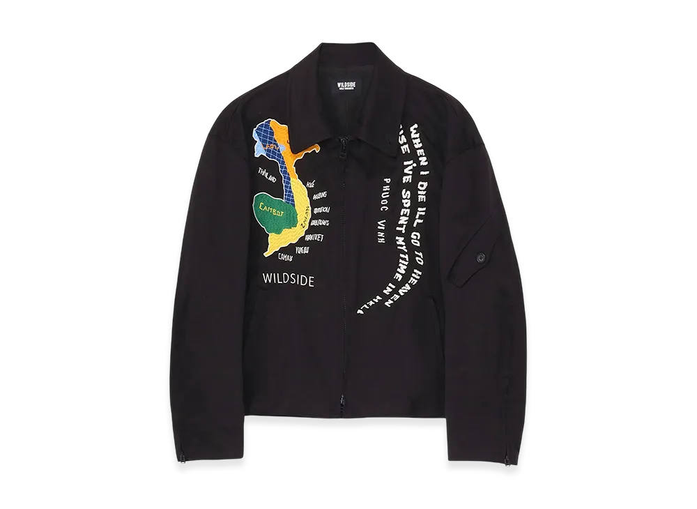 WILDSIDE YOHJI YAMAMOTO Cotton Chino Vietnam Jacket A "Black"