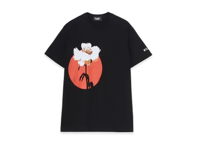 WILDSIDE YOHJI YAMAMOTO Red Circle Flower T-Shirt "Black"