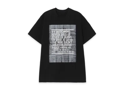 WILDSIDE YOHJI YAMAMOTO Yohji Yamamoto Pour Homme Invitation T-Shirt (2012-13AW) "Black"