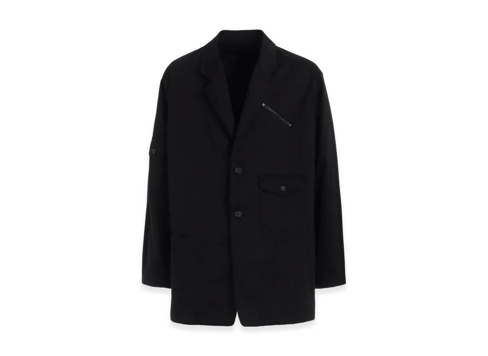 WILDSIDE YOHJI YAMAMOTO Cotton Chino Big Jacket "Black"